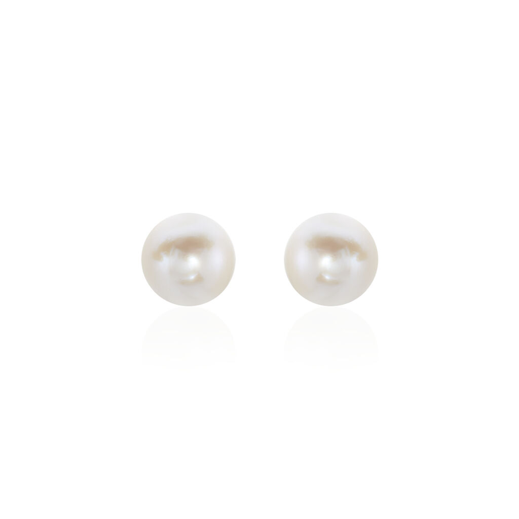 Boucles D'oreilles Puces Suki Or Jaune Perle De Culture