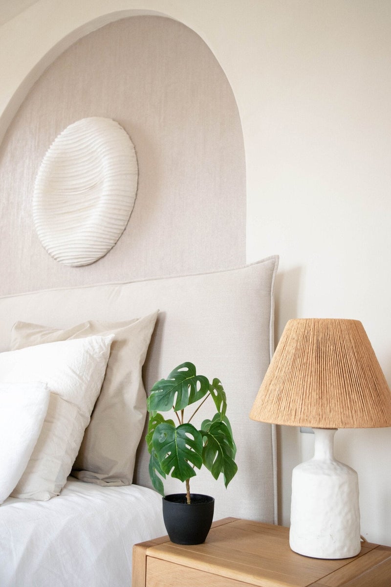 Kunst Monstera 40 cm in decoratieve zwarte pot