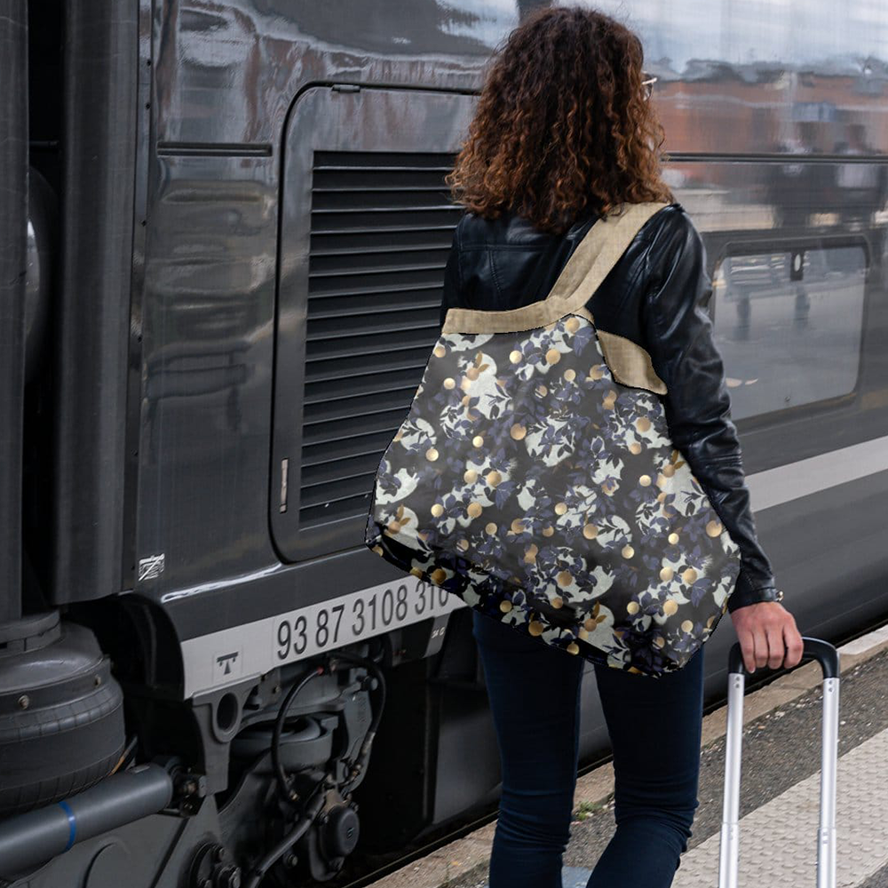 Sac Cabas Grand Flocon Doré