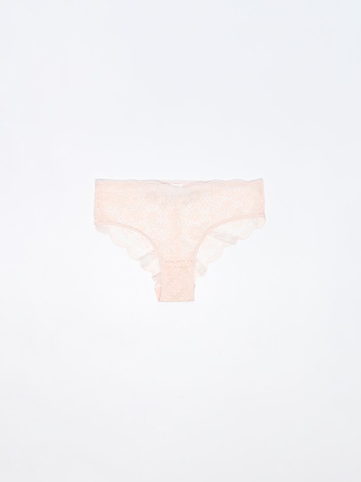 Conjunto com 2 calcinhas de renda - Rosa