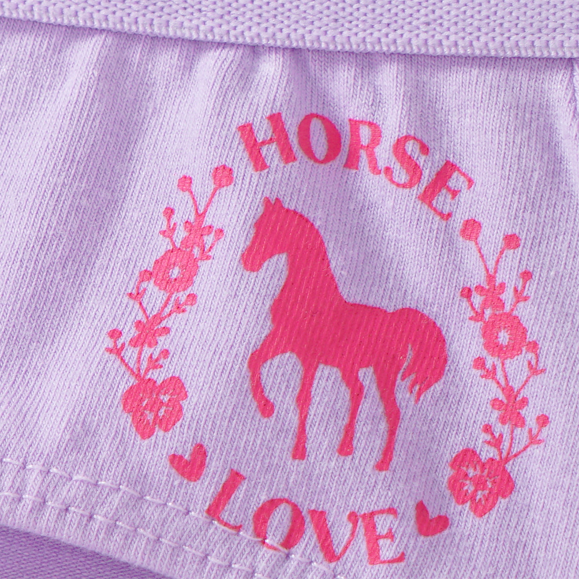 Yigga 5 Mädchen Pantys mit Pferde-Motiven dunkelblau / pink / helllila
