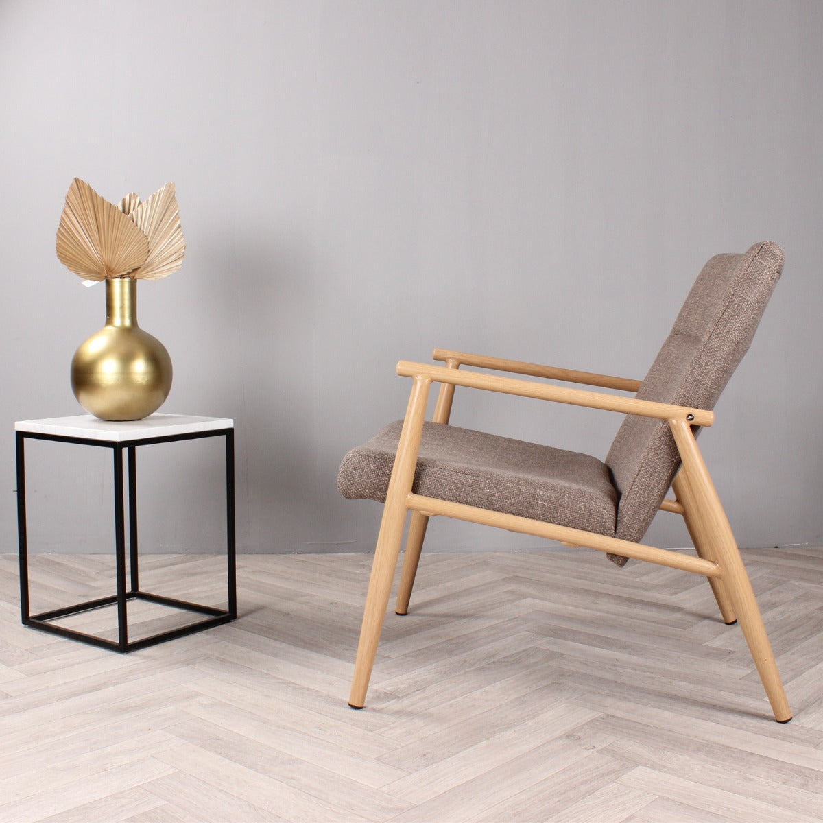 DS4U - Daniel fauteuil houten frame - bruin