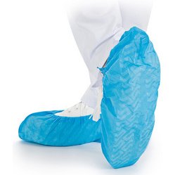 Surchaussure jetable avec semelle structurée Hygomat, bleu - Lot de 100
