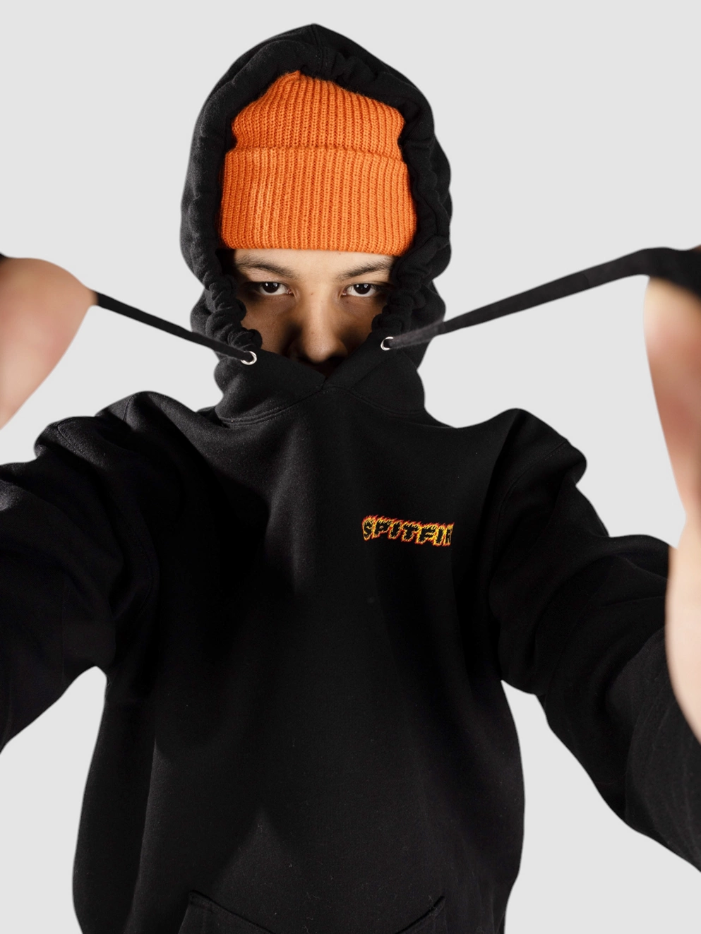 Spitfire OG Classic Flame Hoodie black/red/yellow