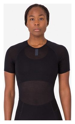 Baselayer Manches Courtes Rapha Merino Lightweight Noir Femme