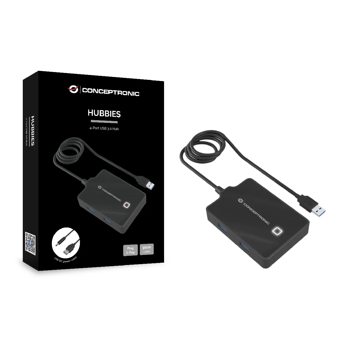 Conceptronic Hubbies11B Hub USB 3.2 Gen 1 - Noir
