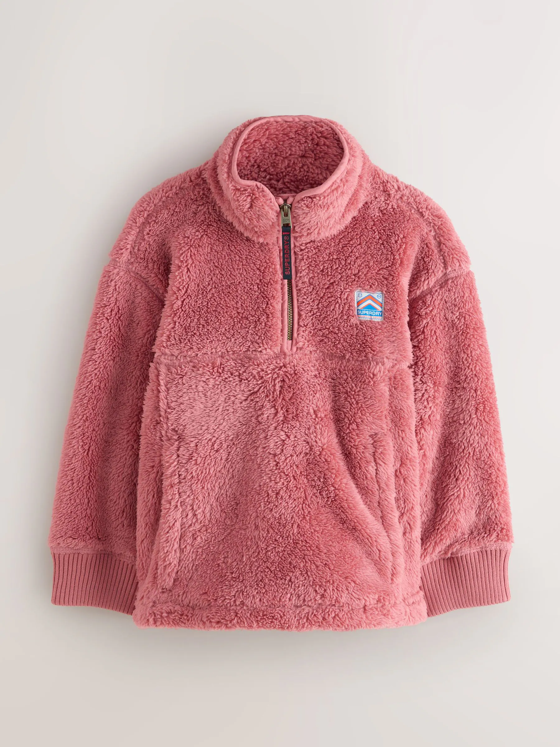 Roze - Superdry - Fleece met korte rits