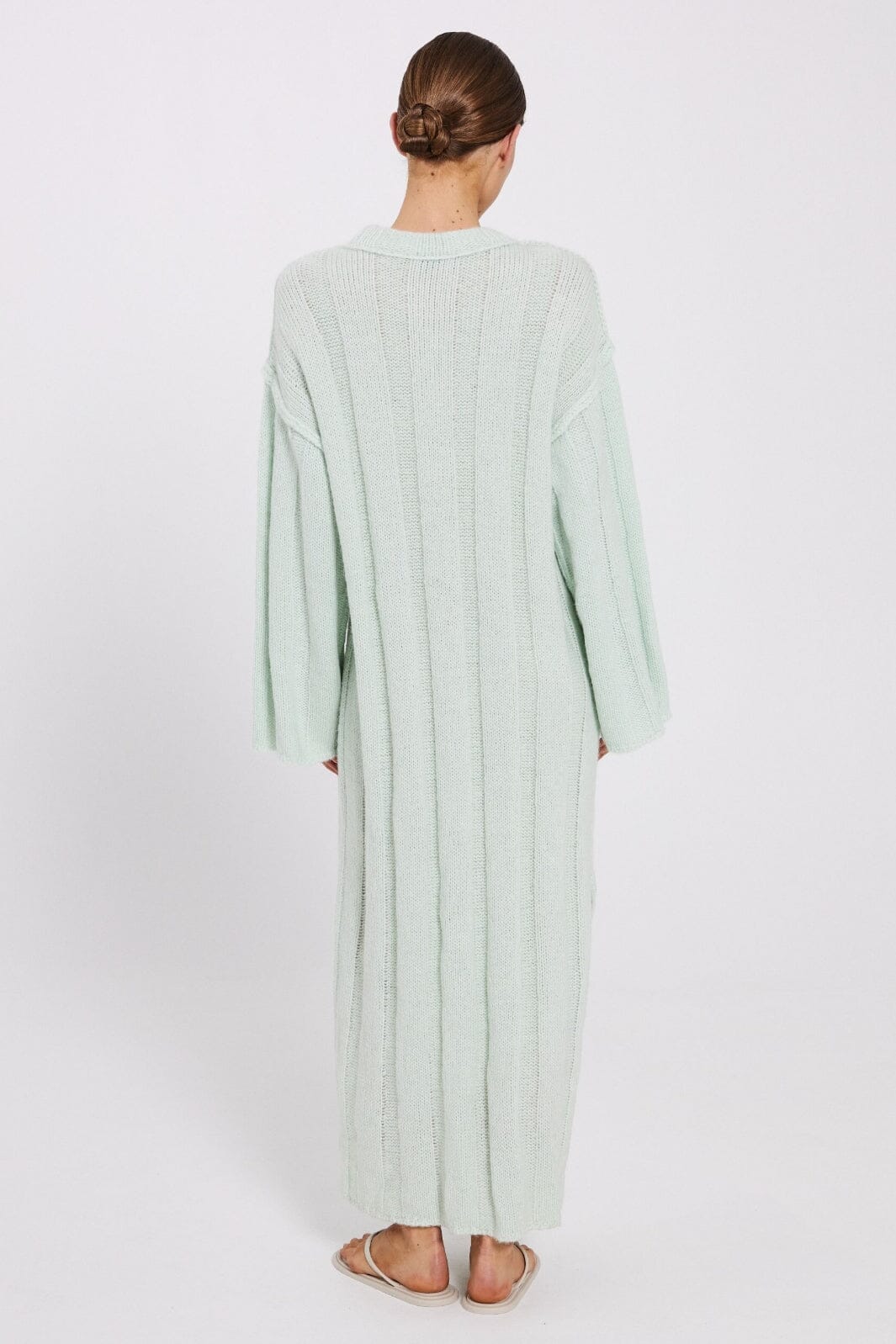 Norr Fuscia Rib Knit Dress