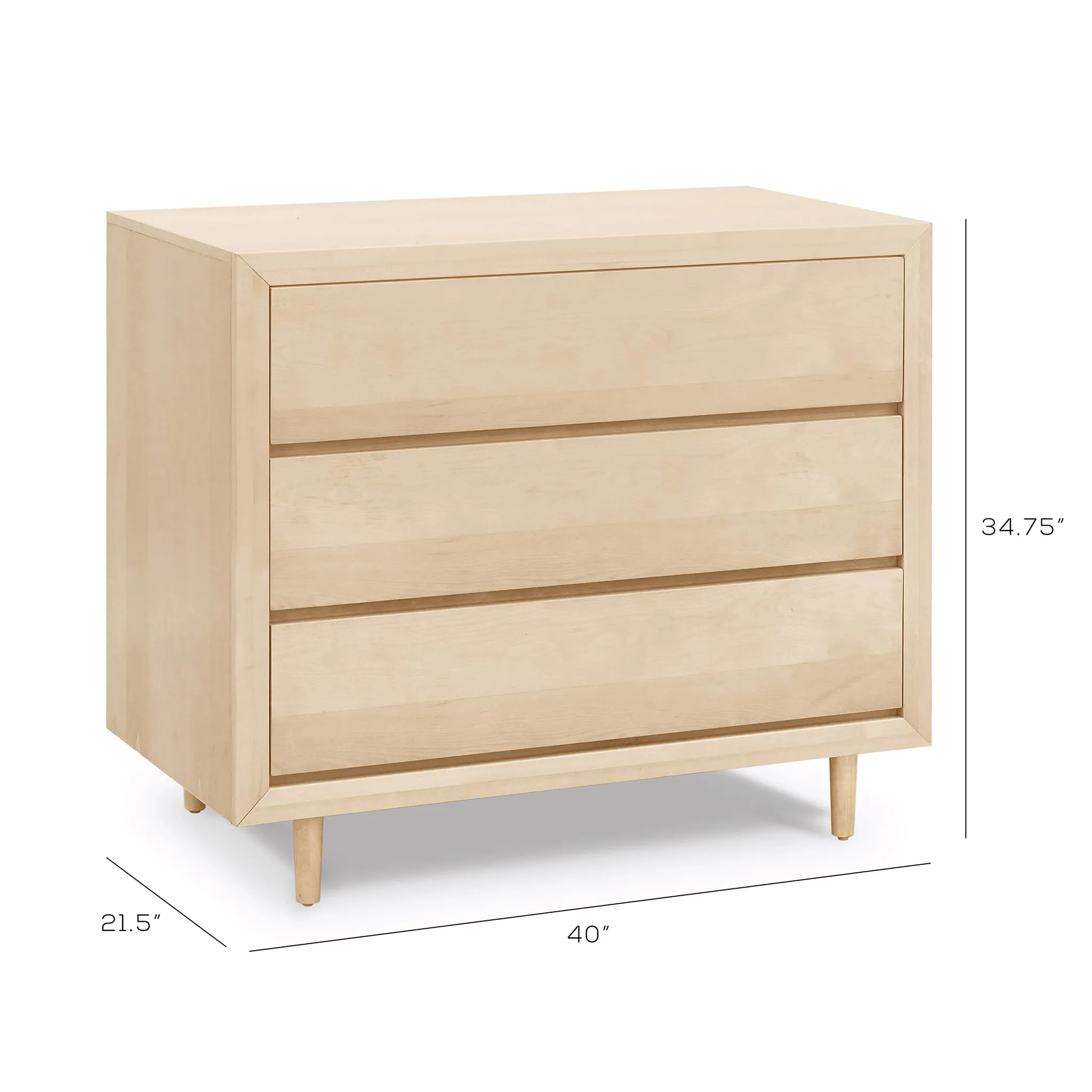 Babyletto Bureau 3 Tiroirs Nifty - Bouleau Naturel