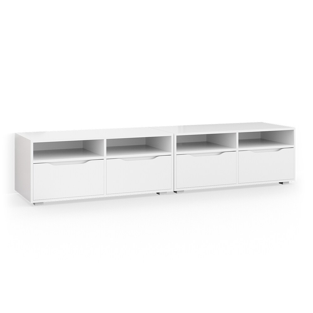 Vicco Lowboard Ruben weiß 200cm TV-Board Fernsehschrank TV-Schrank Regal Tisch