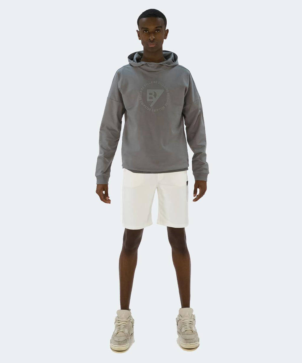 Bellaire hoodie met logo grijsgroen