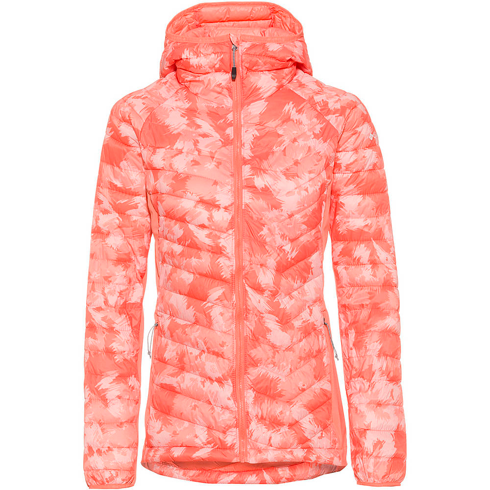 Columbia Powder Pass Hodded Damen Steppjacke coral reef typhoon blooms