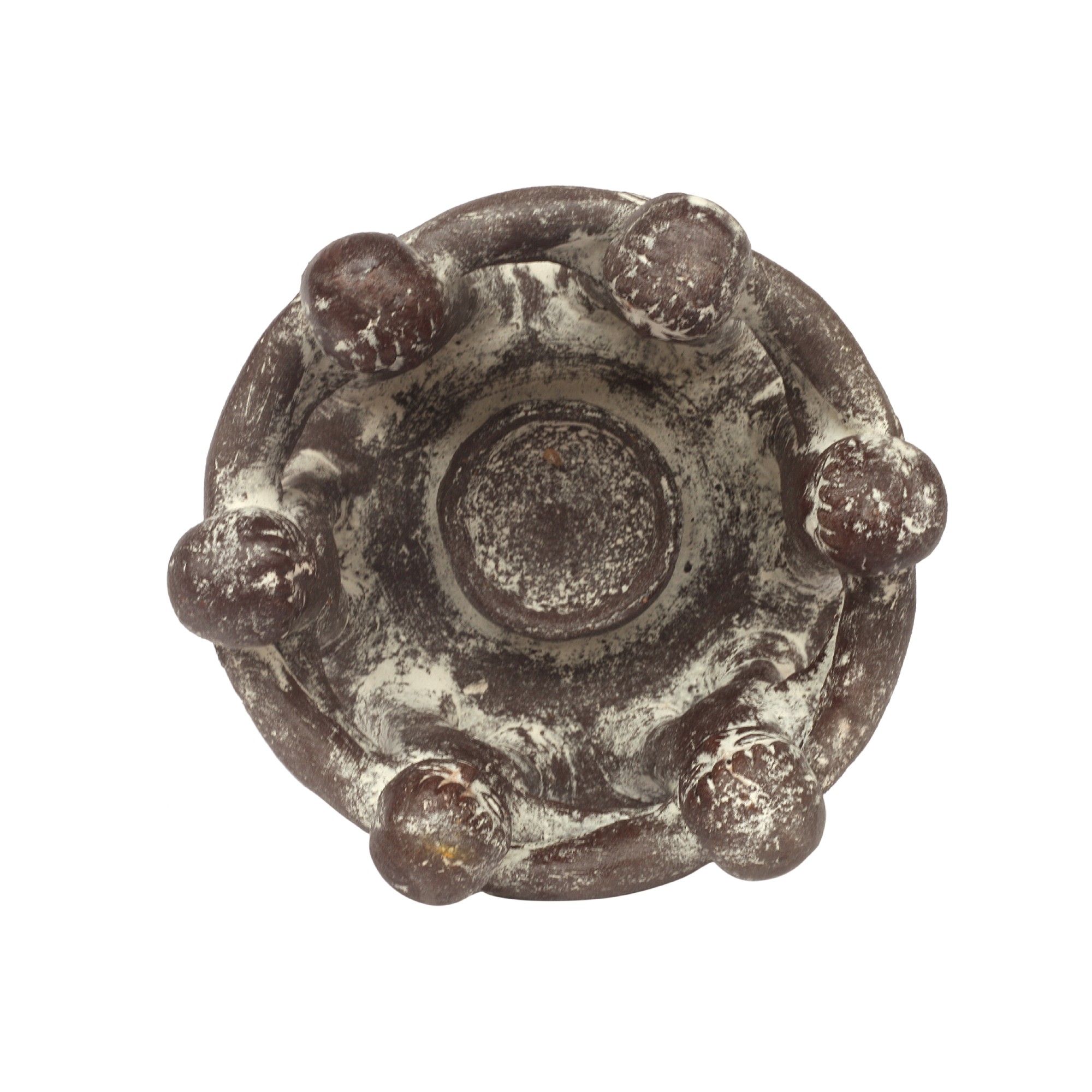 Kerzenhalter 'Friendship Circle 6', braun, Ø 17 cm, H 13 cm von fischer's lagerhaus