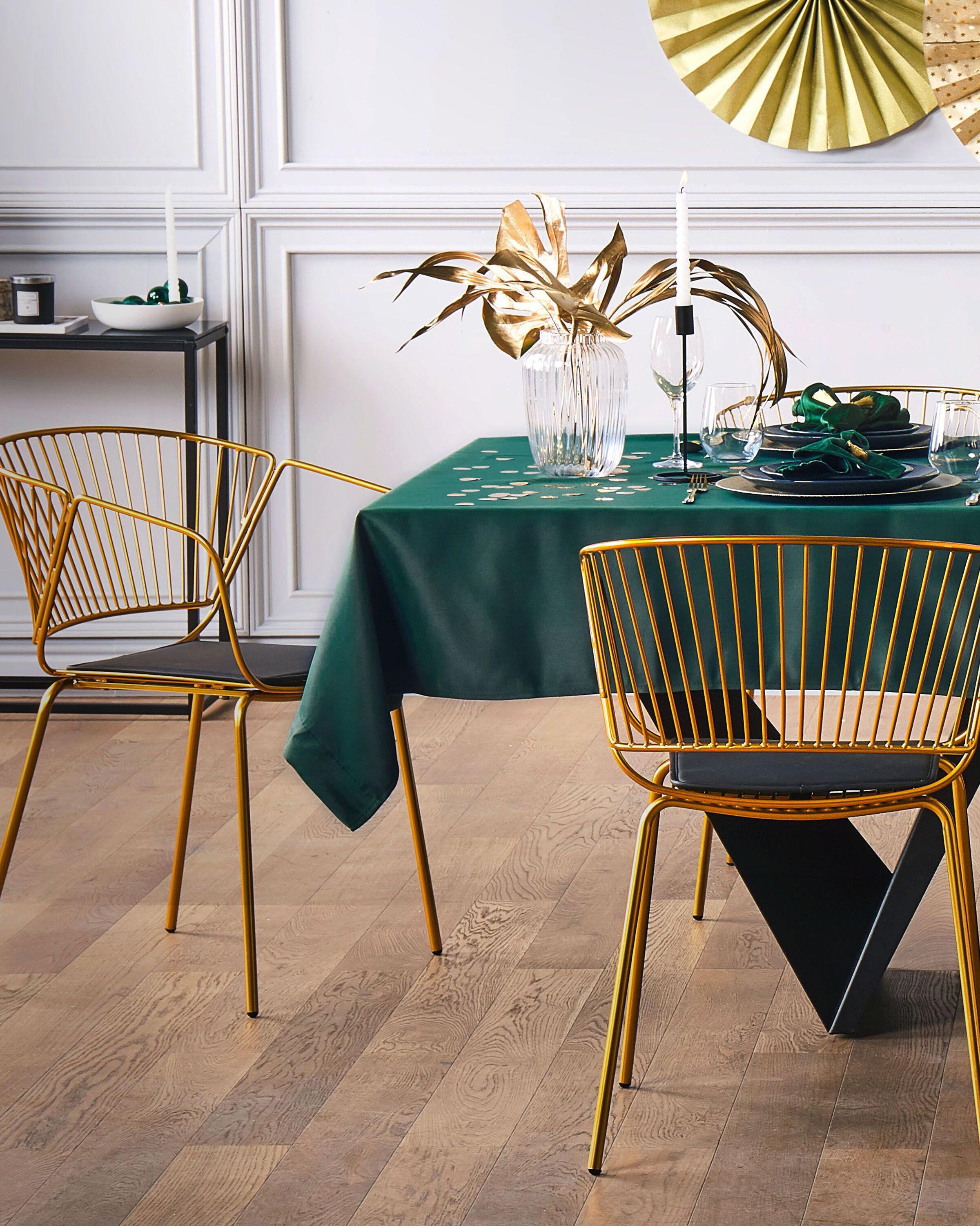 Set van 2 eetkamerstoelen RIGBY Metaal Goud