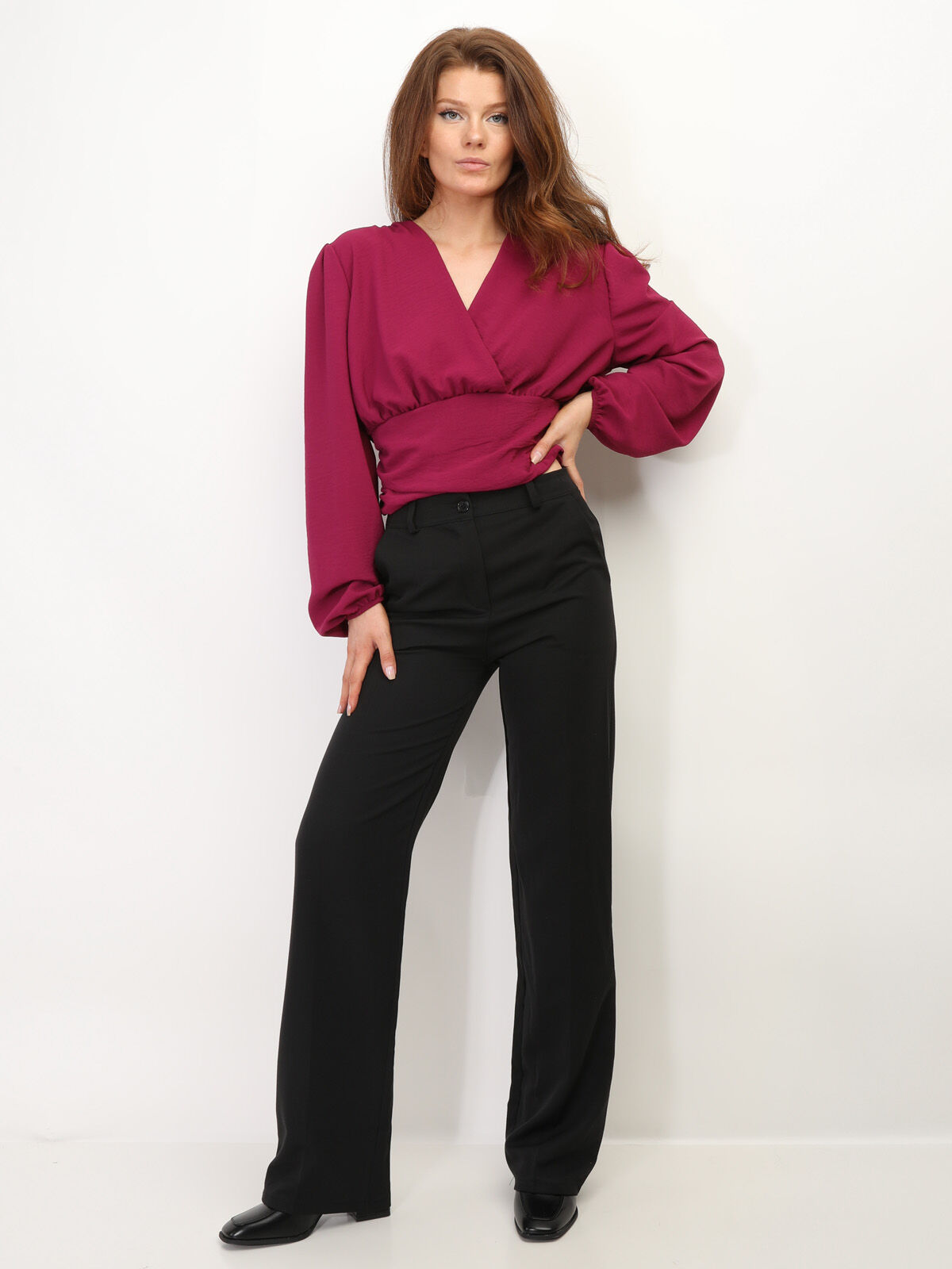 Pantalon tailleur wide leg- Noir