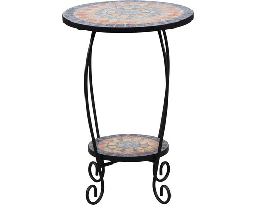 Siena Garden Prato ijzeren mozaïek bloemenstandaard/plantenstandaard, B 41 H 59 cm, zwart