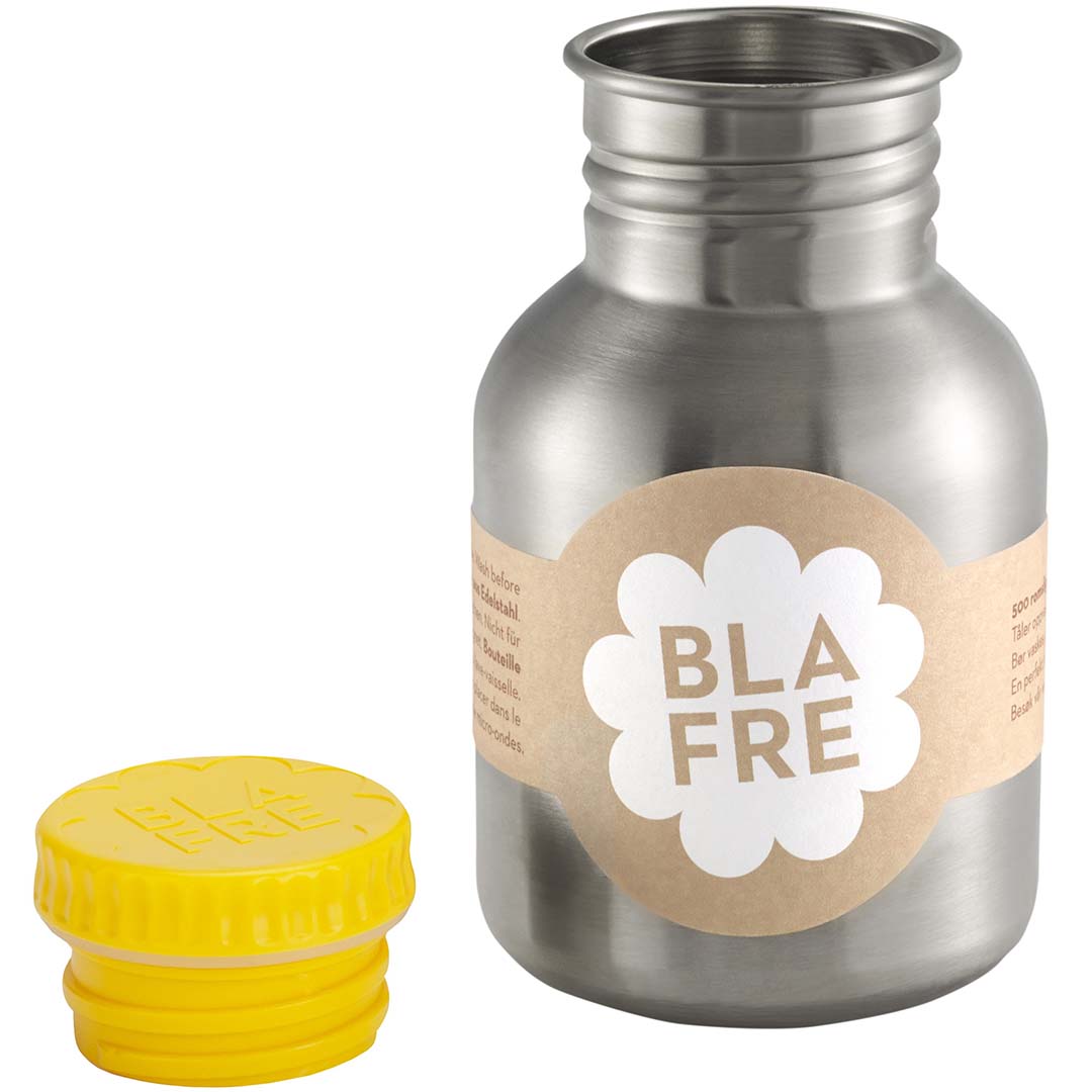 Blafre rvs drinkfles geel - 300ml