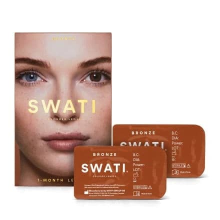 Swati® fargede 1-måneders linser Bronze 1 par