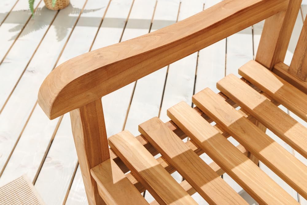riess-ambiente.de Outdoor Gartenbank Empire Teak 160cm Natur Teakholz