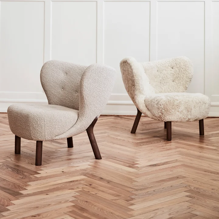 &Tradition - Little Petra VB1 Lounge Chair, Eiche geölt / Schaffell Moonlight