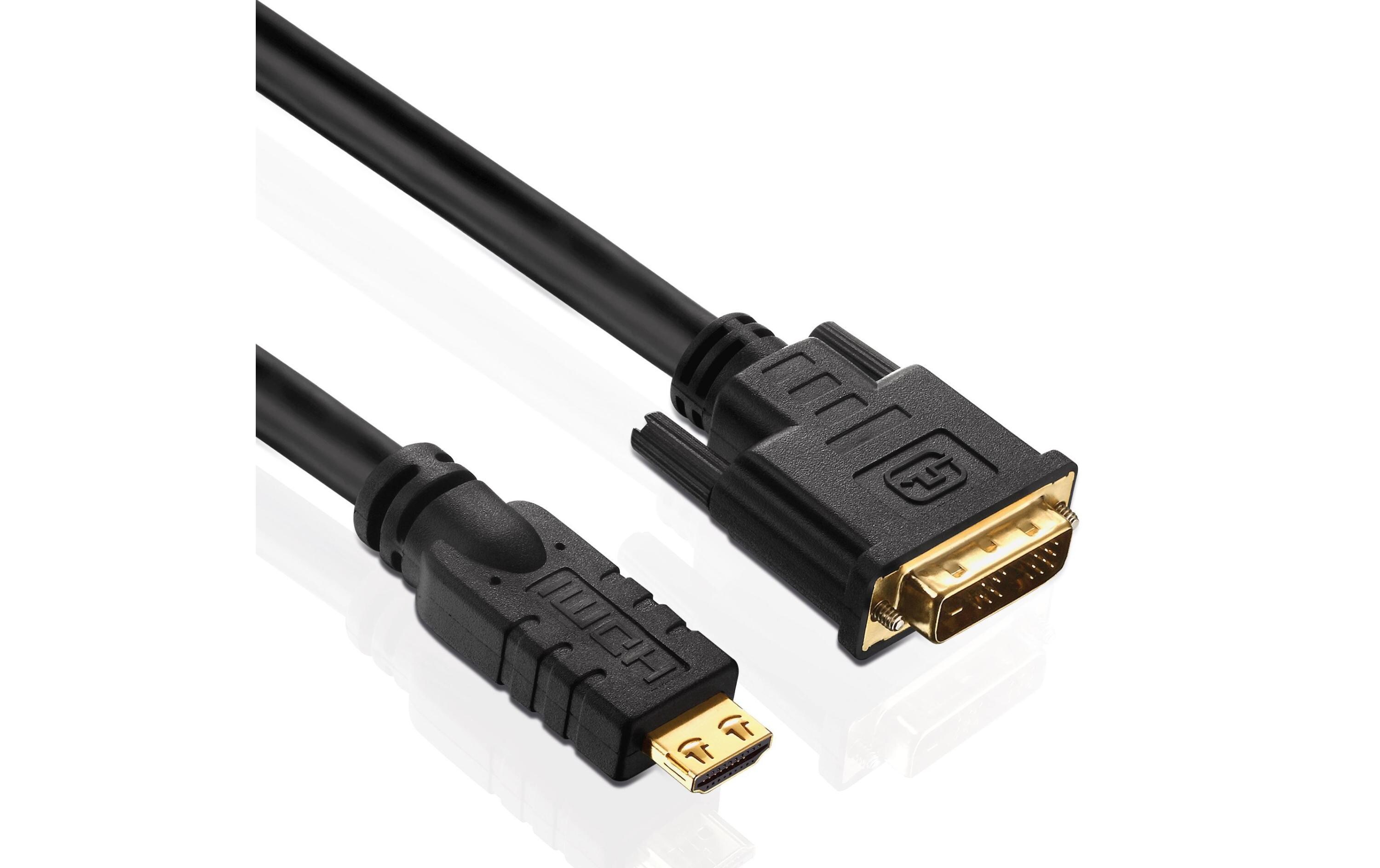 Kabel HDMI - DVI-D, 3 mHigh Speed HDMI/DVI Kabel, 3 Meter, schwarz