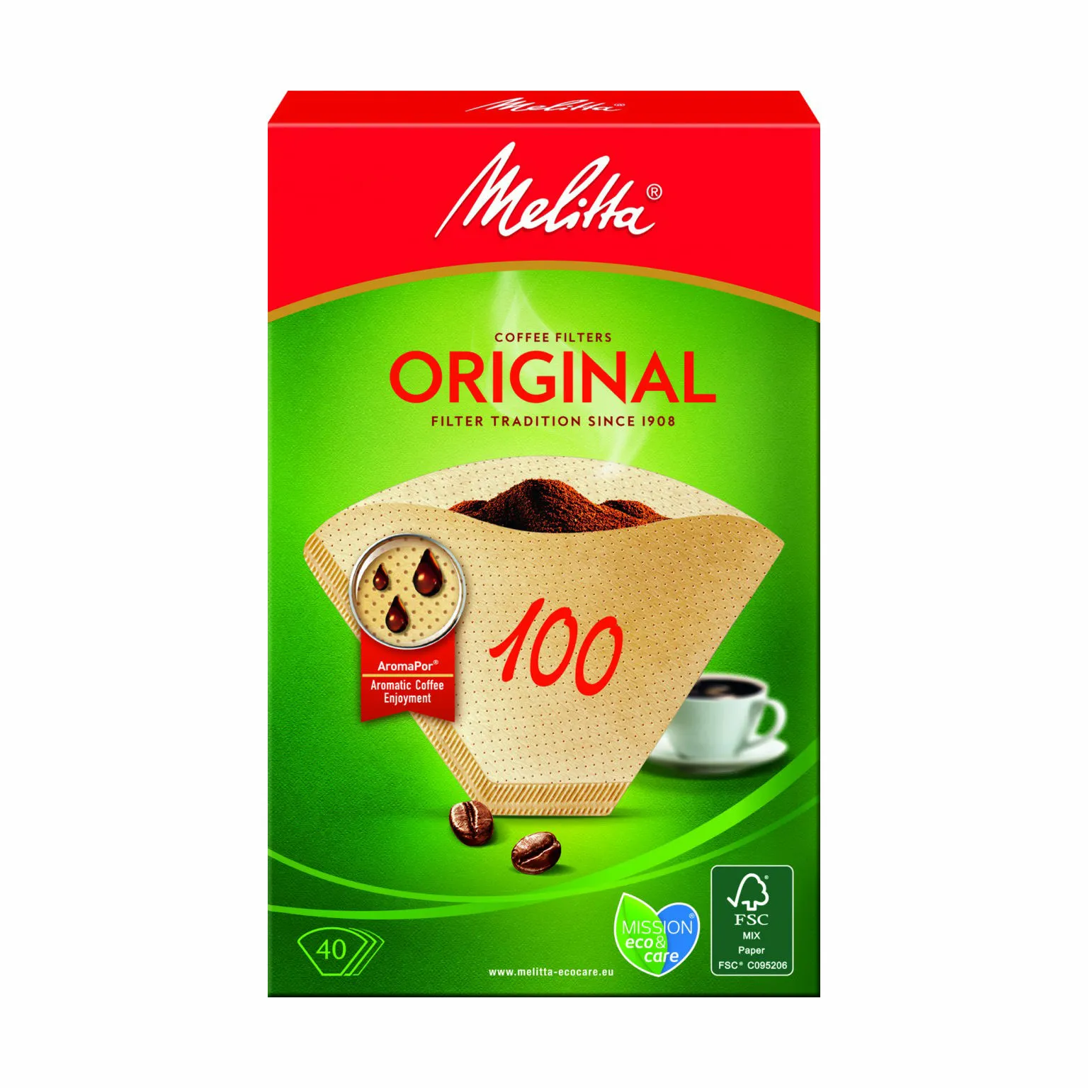 Melitta Kaffefilter - 40 stk.