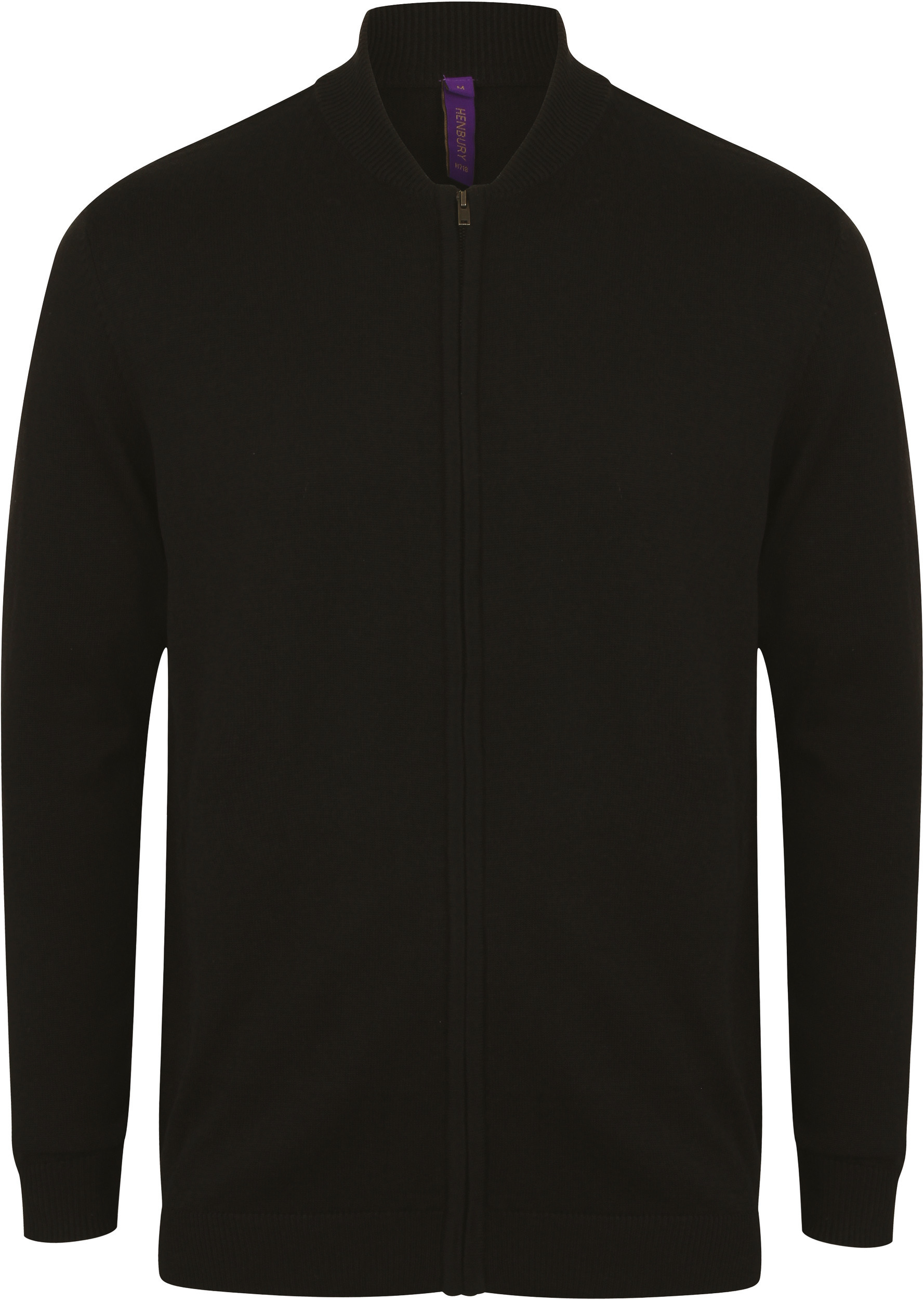 Henbury H718 - Cardigan Bomber Tricoté Unisexe Élégant
