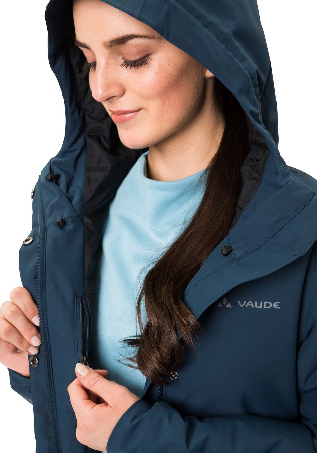 VAUDE Funktionsmantel »WOMEN'S CYCLIST PADDED PARKA II«, 1 Wasserdicht, winddicht, atmungsaktiv