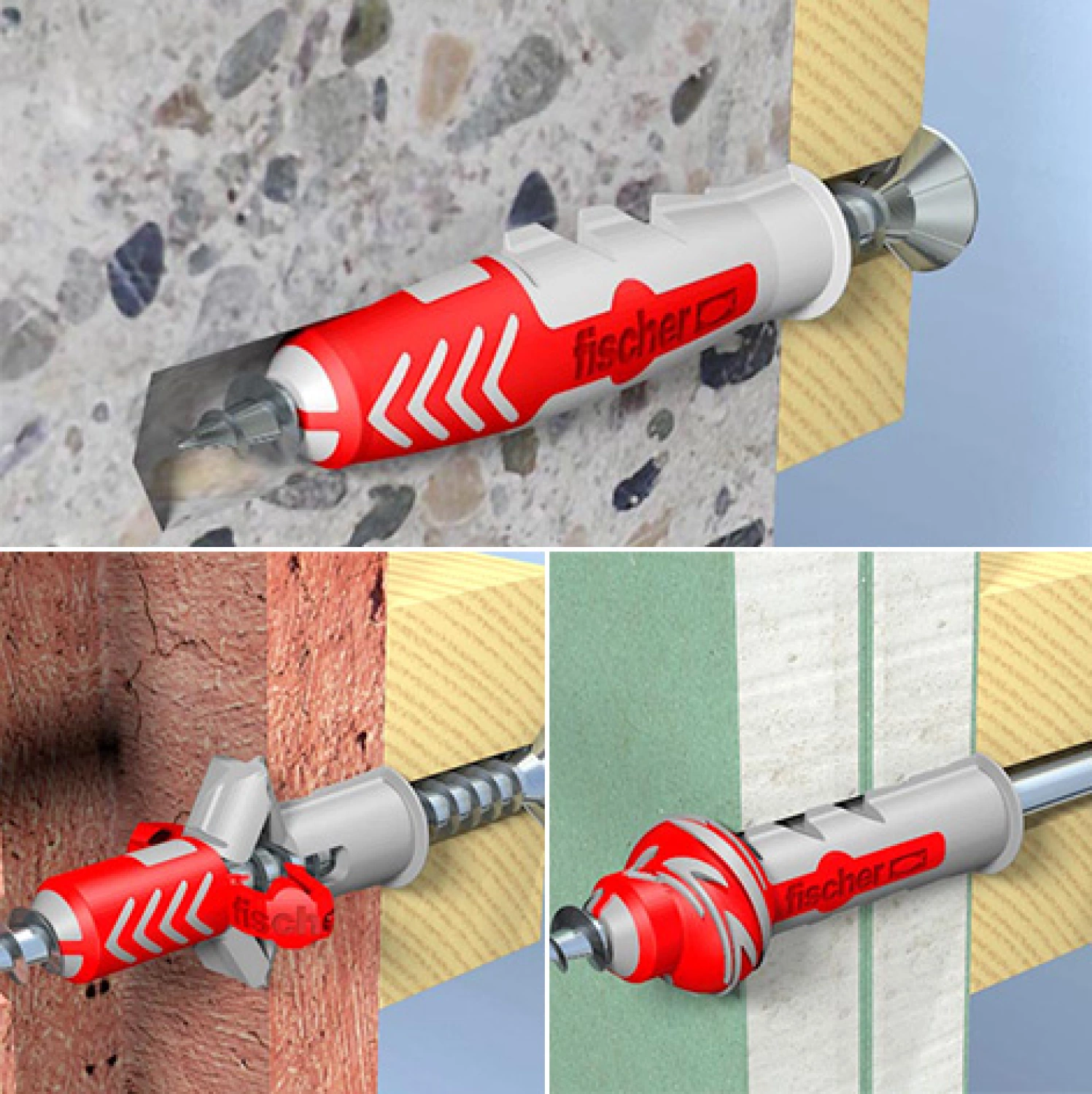 Fischer 538260 DuoPower PH Universele pluggen met bolkopschroef - 6 x 50mm (50st)