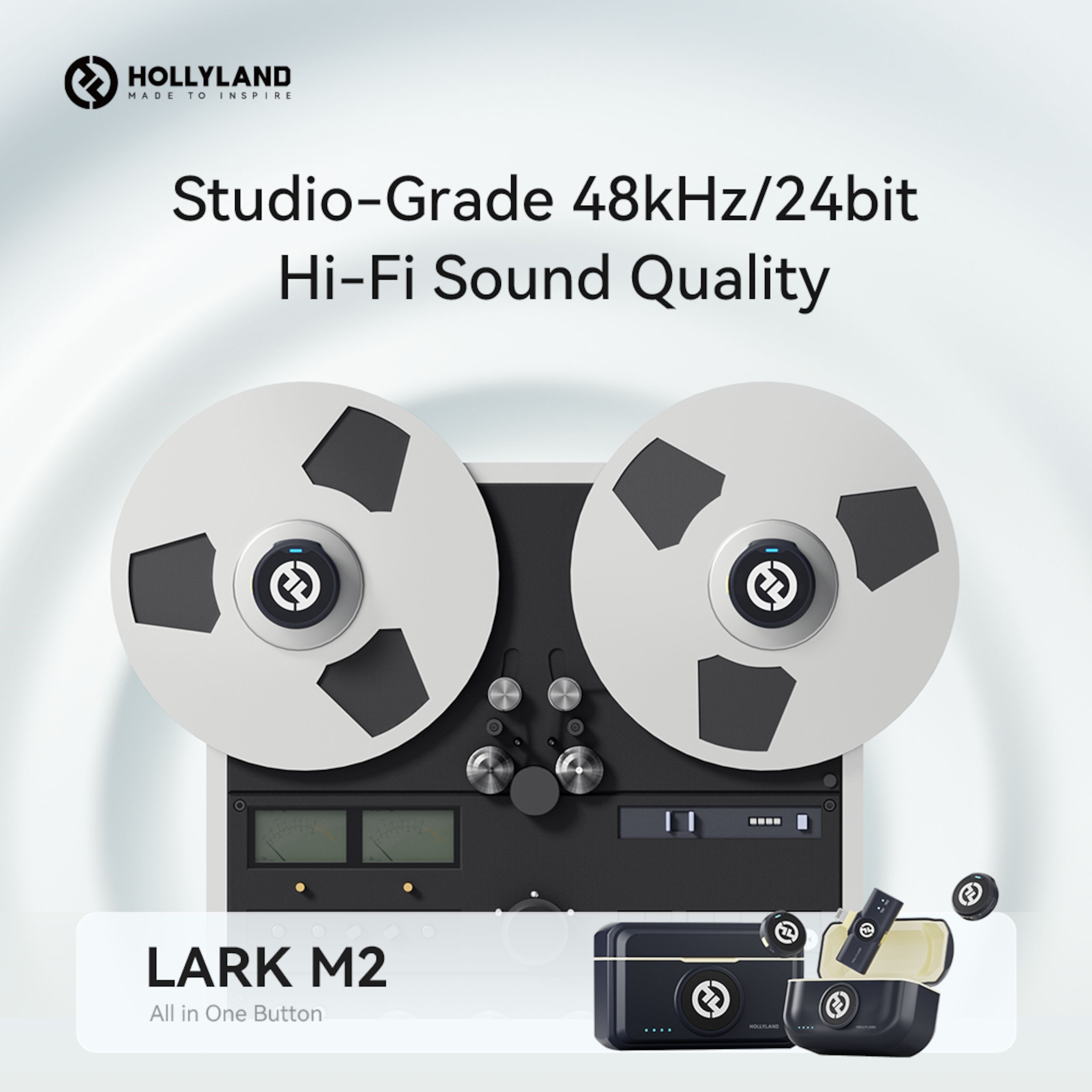 Hollyland Lark M2 Combo Trådløst mikrofonsystem