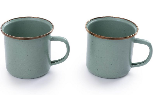 Barebones emaillierte Tassen-Set Enamel 2 teilig