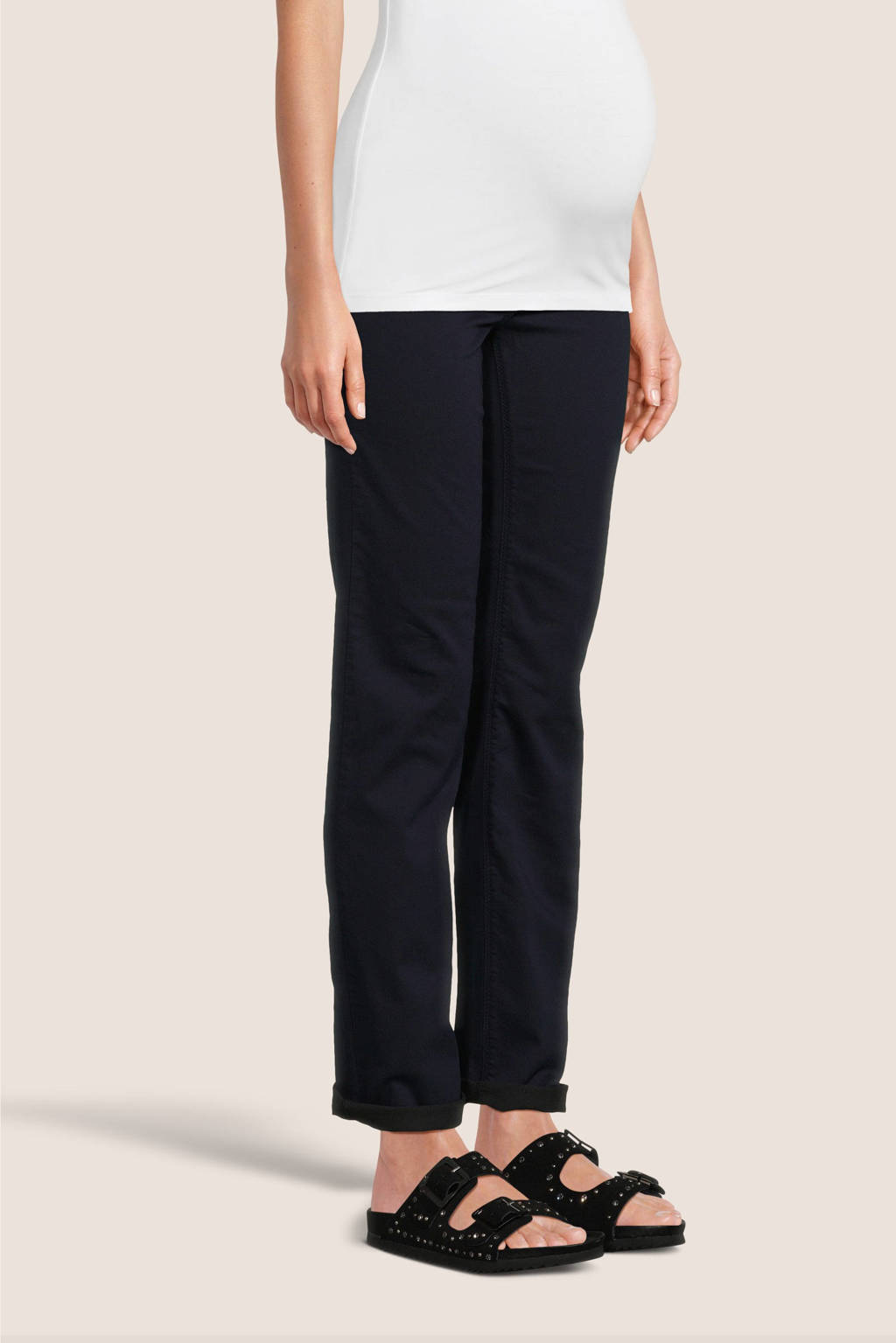 LOVE2WAIT low waist skinny broek Emerald donkerblauw