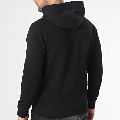 Sweat Capuche Logo Script Noir Blanc