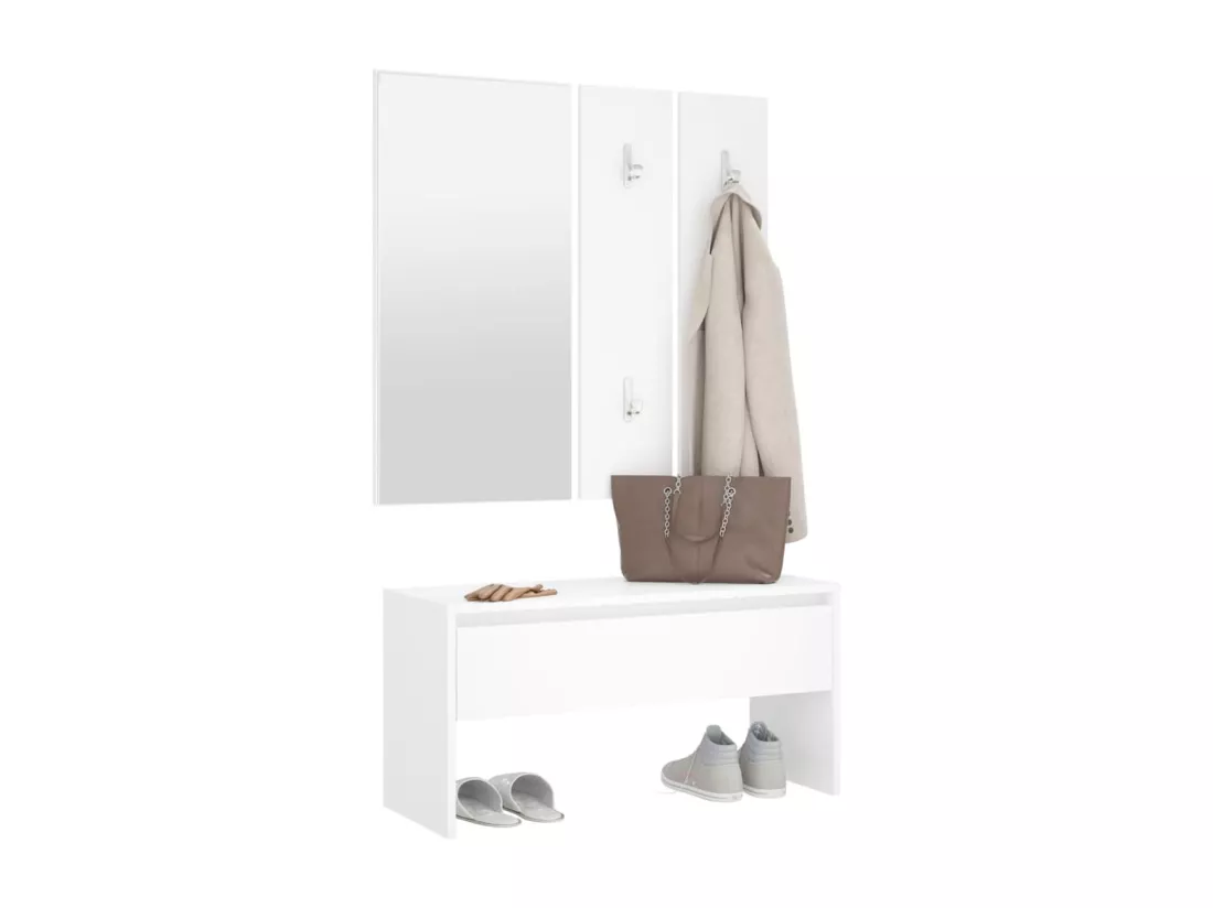 Ensemble de meubles de couloir Blanc Bois d'ingénierie