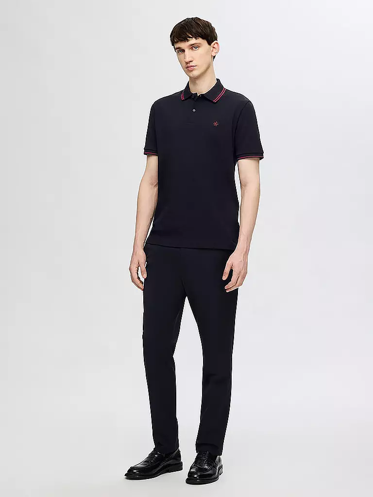 SELECTED Poloshirt SLHDANTE  schwarz