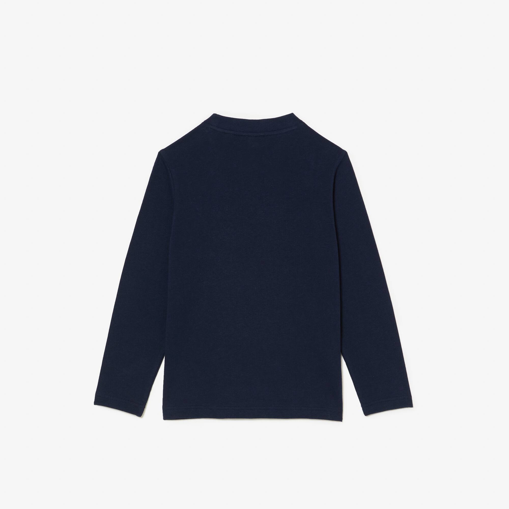 Langärmeliges T-Shirt aus Baumwolljersey T-Shirts & Hemden - Blau - Lacoste - Kinder