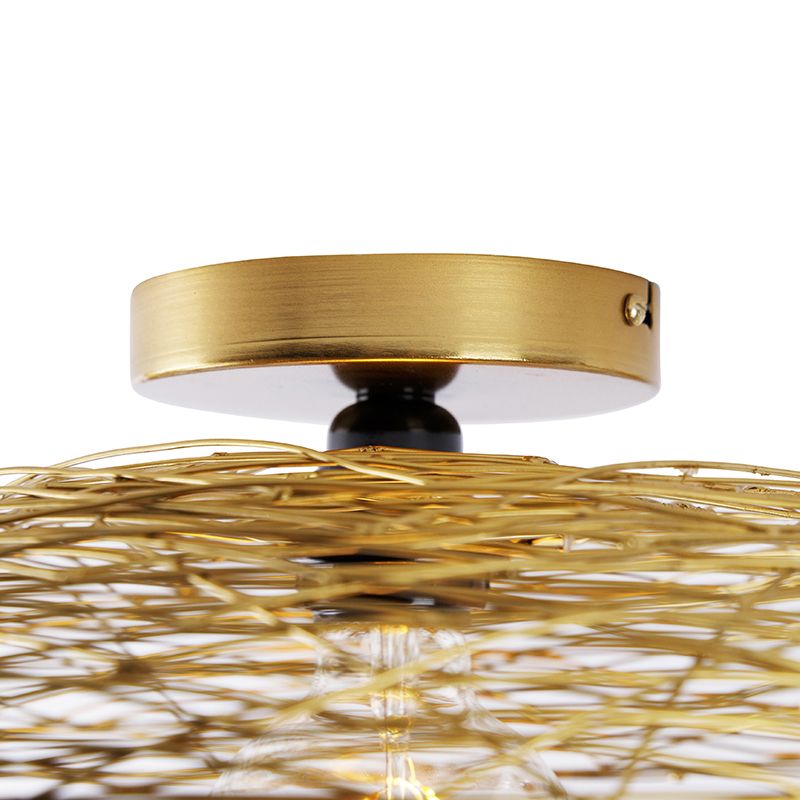 Oosterse plafondlamp goud 40 cm - Glan