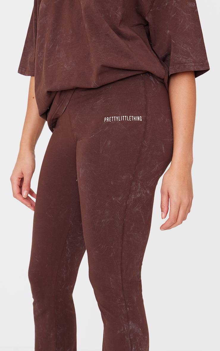Prettylittlething Pantalon Évasé Taille Haute Imprimé Effet Délavé