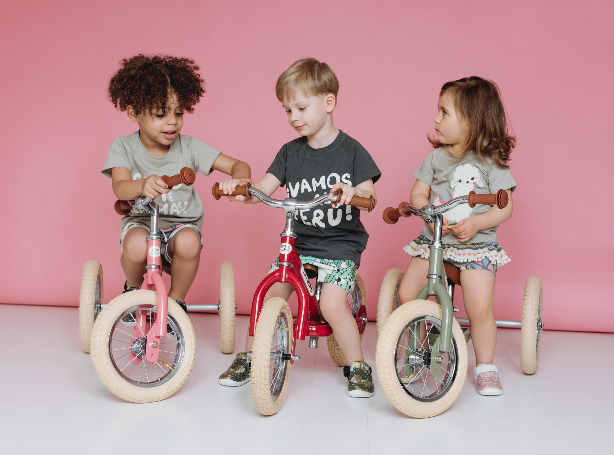 2-in-1-loopfiets Trybike set pink