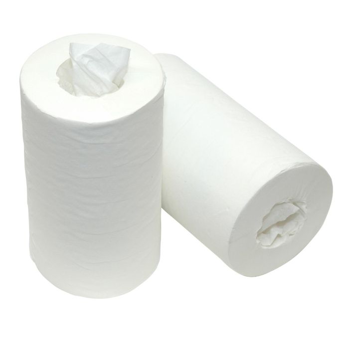 Poetspapier 12st Mini rollen 66309 kokerloos 119015 m1 centerfeed wit 1 laags kokerloos 120m 12rollen (8305500)