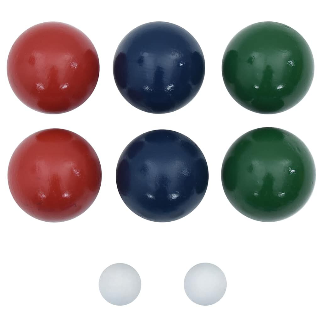 vidaXL 8-delige jeu de boulesset met draagtas massief grenenhout