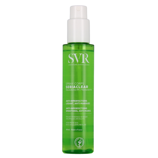 SVR Sebiaclear Spray Corps Anti-Imperfections, Lissant, Anti-Marques