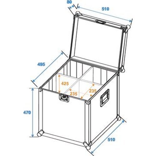 Omnitronic flightcase voor 4x PAR 64 Long