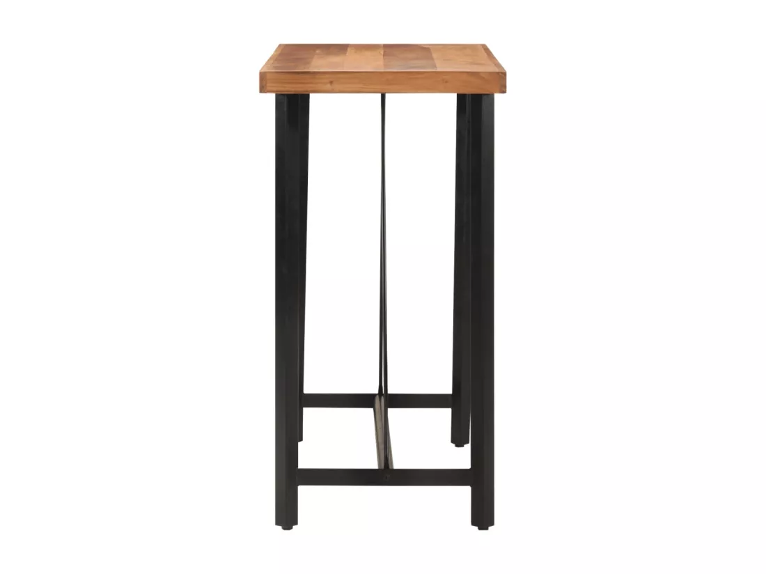 Table de bar 110x55x107 cm bois massif d'acacia et fer