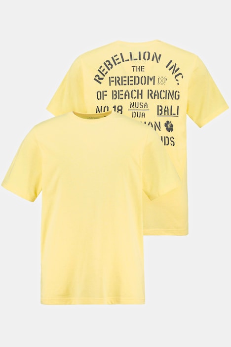 T-Shirt, Rücken Print, Halbarm