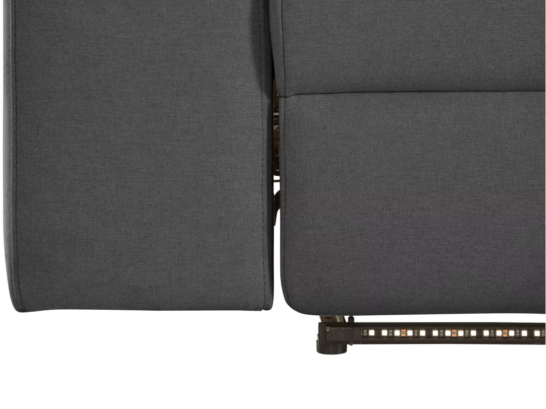 Rayland | Fauteuil relax 3 places électrique en tissu Sunday anthracite