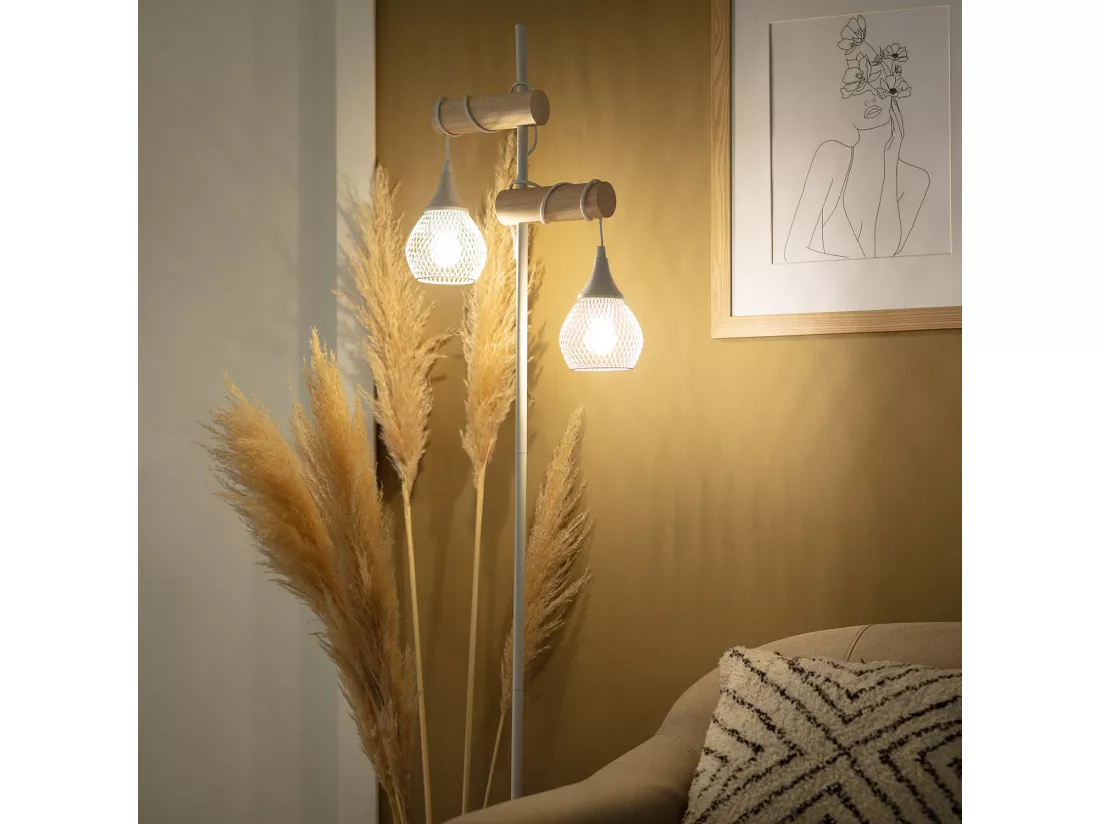 Lampadaire Monah WiFi avec Variateur Blanc