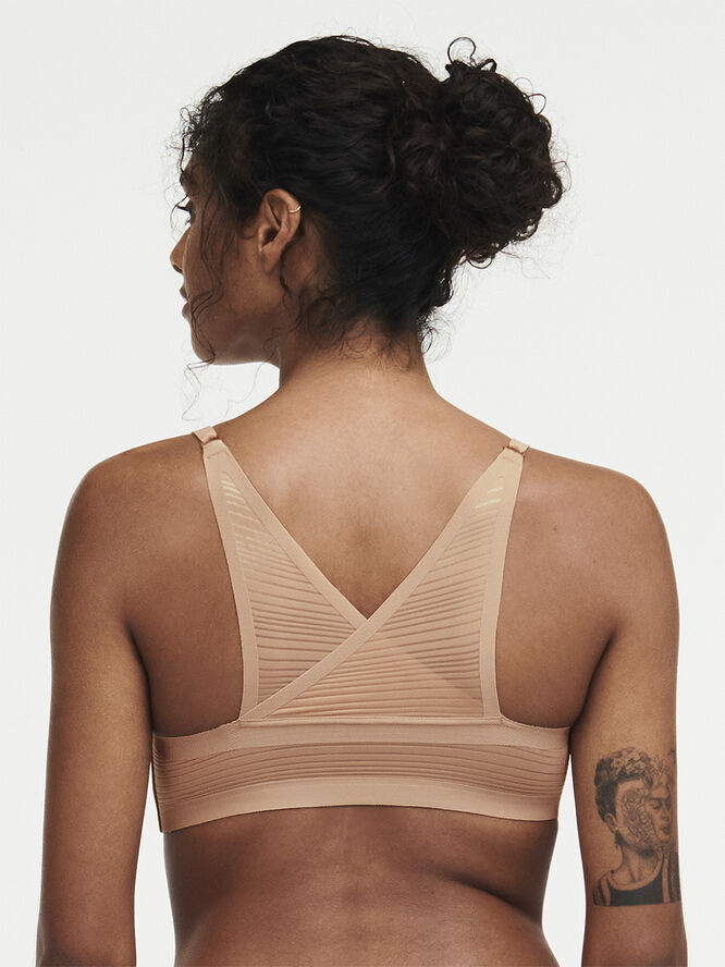 Chantelle Soft Stretch Stripes Bralette with removable pads Sand