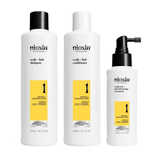 Nioxin Sistema 1 para Cabelo Natural com Perda de Densidade Ligeira Pack XXL