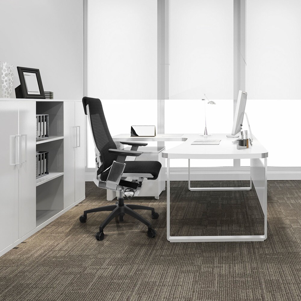 Profi Bürostuhl GENIDIA SMART WHITE CM Netzstoff mit Armlehnen hjh OFFICE